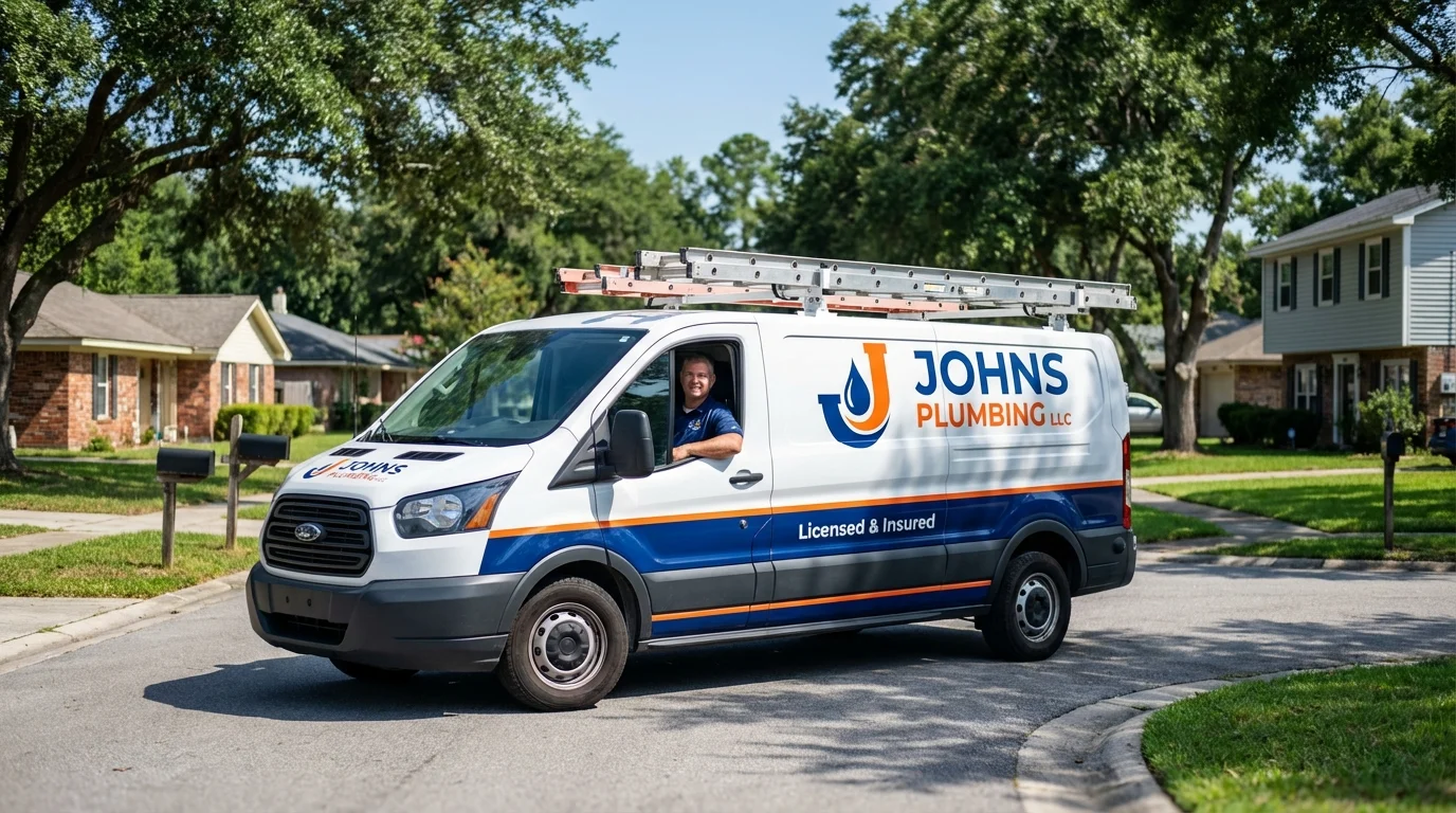 Johns Plumbing LLC service van in Moose Lake, MN
